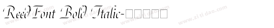 ReedFont Bold Italic字体转换
